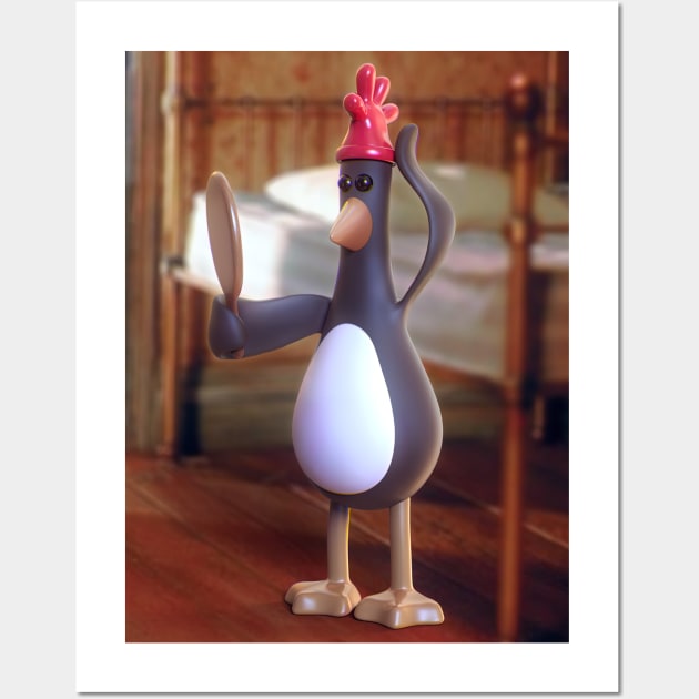 Feathers Mcgraw Mirror Funny Wall Art by Ac Vai